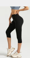 Pantalones deportivos de tres puntos color melocotón, medias deportivas elásticas de cintura alta para levantamiento de cadera, yoga, melocotón y cadera - details 4