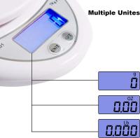 Báscula de cocina con cuenco mezclador, cosas para la cocina, báscula de alimentos multifunción, pesa alimentos hasta 11 libras/5 kg, con función de tara, pantalla LCD grande - details 0