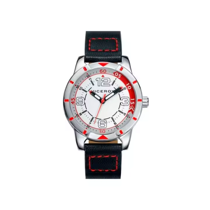 Reloj Viceroy Niño 40447-04 | Acero Inoxidable | Esfera Blanca | Bisel Deportivo | Correa Negra - 1