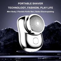 Mini Afeitadora Eléctrica Para Hombres Recargable Impermeable Portátil Trimmer De Cara Cabello Razor Dual Uso Seco Y Húmedo - details 2