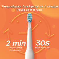 Seago cepillo de dientes eléctrico sónico, cepillo electrico con 8 cabezas, carga USB, cepillo de dientes eléctrico ultrasónicos 5 modos y temporizador, IPX7 Impermeable, para viaja (negro) - details 7