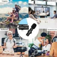 Microfono Lavalier Inalámbrico 3 En 1 Para iPhone Android 3.5mm Grabación De Radio Reducción De Ruido Profesional Mini Microfono Condensador - details 6