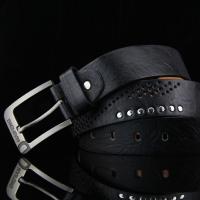 Cinturón De Cuero Genuino Para Hombres De Calidad Superior Con Hebilla Clásica Negocios Cowboy Vintage Ancho 3.7 Cm - details 11
