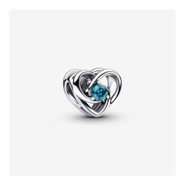 793744C01 -  Charm Corazón Entrelazado con Gemas Azules de Pandora en Plata de Ley 793744C01 PANDORA Raíz Joyas de Plata Joyas Pandora MUJER inicio Charm Pandora Mujer Pandora Original - 1
