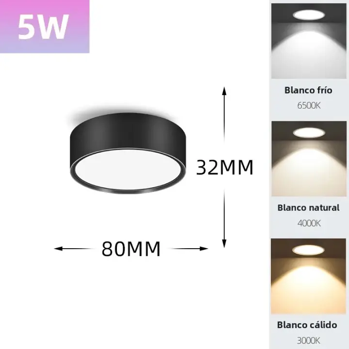 Lámpara De Techo LED Mini Pequeña 220V Luz De Piso Para Sala Dormitorio Cocina Instalación En Superficie Downlight Spot Light - 1