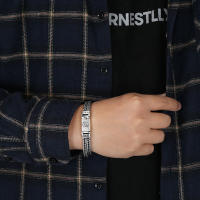Pulsera Hacerse Tejer Para Hombres Estilo Chino Retro Creativo Joyería Moda Pulsera De Cadena Y Enlace Metálica Aleación De Cobre Y Aluminio Geométrica Vintage - details 3