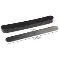 50pcs Mini Lijadores De Uñas Reemplazables 100/180/240 Grey/Black Pads Removibles En Manija De Acero Inoxidable Buffers Metálicos - details 6