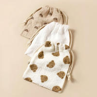 Bolsa De Regalo Para Bebé 3pcs Tamaño 21x17cm Estilo Cremallera Y Estampado Material Algodón Puro Uso Bolsa De Almacenamiento Y Protección Contra Polvo Para Habitación - details 0
