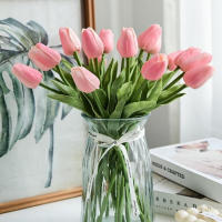 10PCS Flores Artificiales De Tulipán Toque Real Para Scrapbooking Vaso Para Decoración De Hogar Y Boda Arco De Rosas Para Jardín Guirnalda Regalo Para Mamá Bouquet - details 11