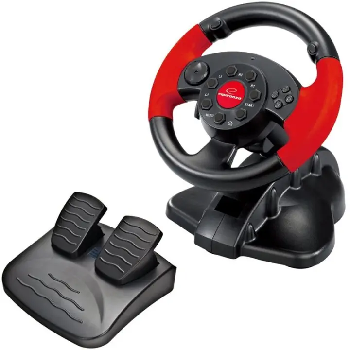 xlyne EG103 mando y volante PC,Playstation 2,Playstation 3 Digital Negro, Rojo - 1