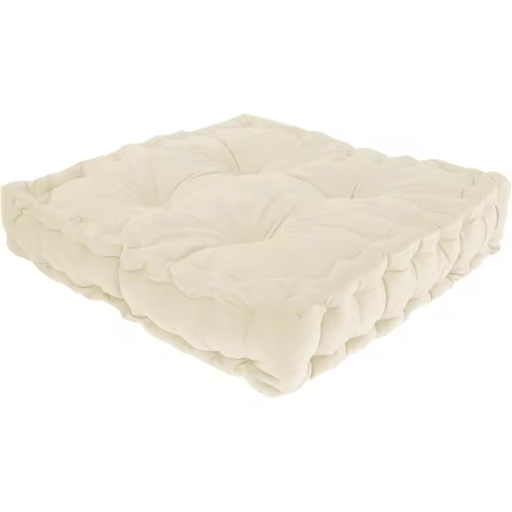 Almohada de suelo para meditación, cojín para adultos, suave y cómodo, grande, con mechones gruesos, cuadrada, para yoga y sala de estar (azul) - 1