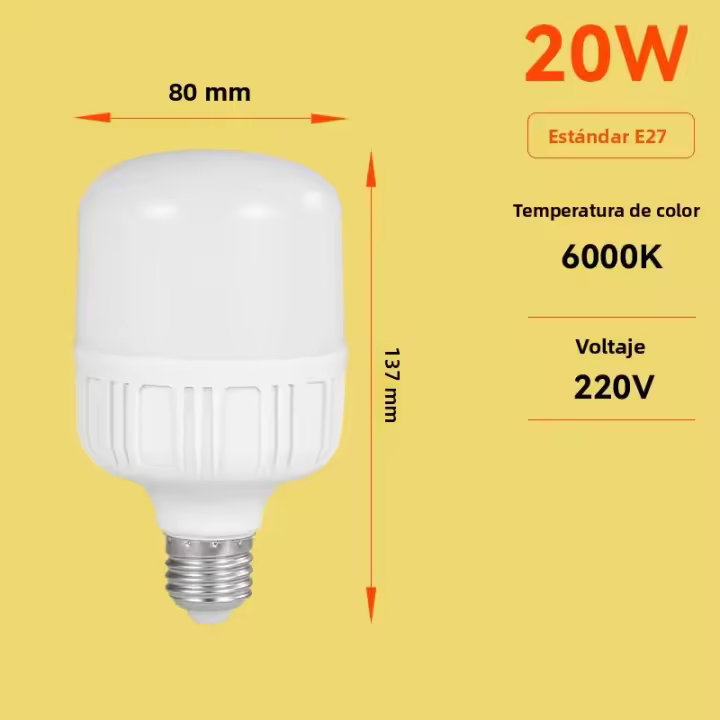 Bombilla LED E27 De Alta Potencia Para Garage Y Decoración De Habitaciones 50/80/100/150W 220V Bombilla De Iluminación Anular Para Techo Y Panel De Casa - 1