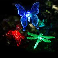 Lámpara De Jardín Solar LED Impermeable Con Diseño De Mariposa Y Libélula Para Paisaje Exterior Instalación Sencilla Sin Bombillas Incluidas - details 3