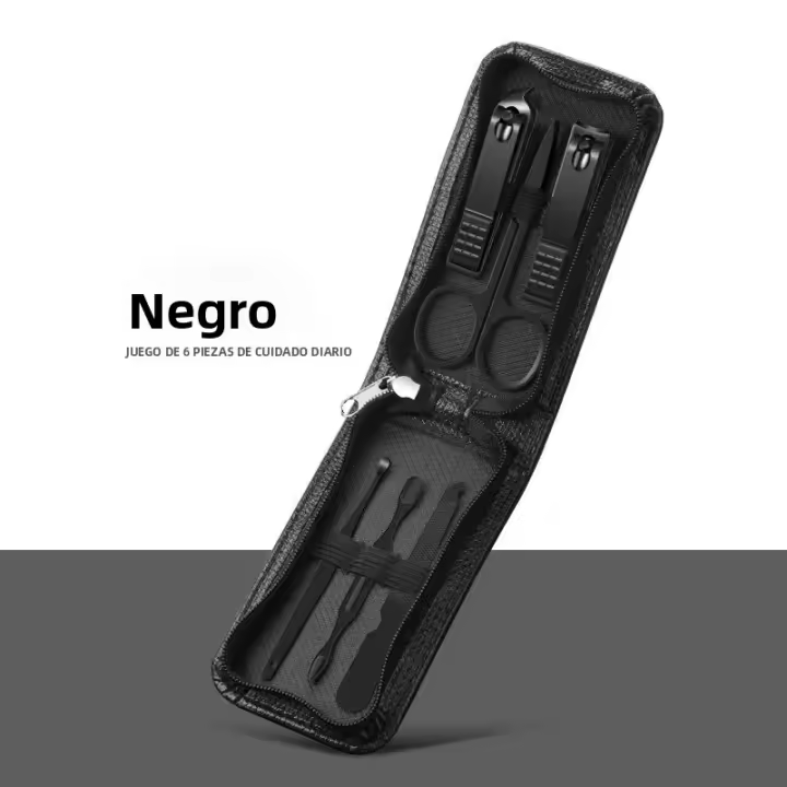 Juego De Tijeras Para Uñas Y Orejas 6 Piezas Incluyendo Pinza Para Orejas Y Navaja De Pedicura Acero Inoxidable Verde Herramienta De Cuidado Personal - 1