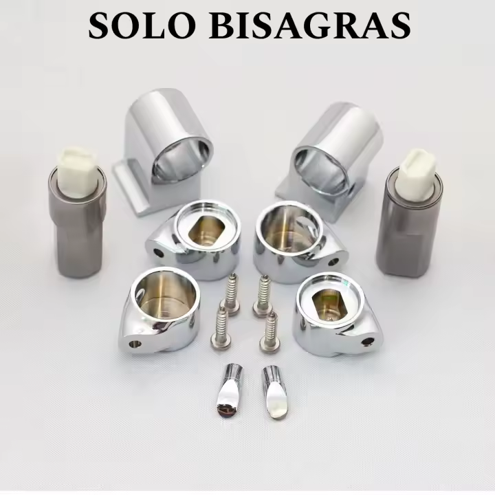 Roca - Kit de Bisagras Originales para el asiento de inodoro Amortiguadas o caída suave en acabado Cromado Referencia . Ref: AI0001200R - 1