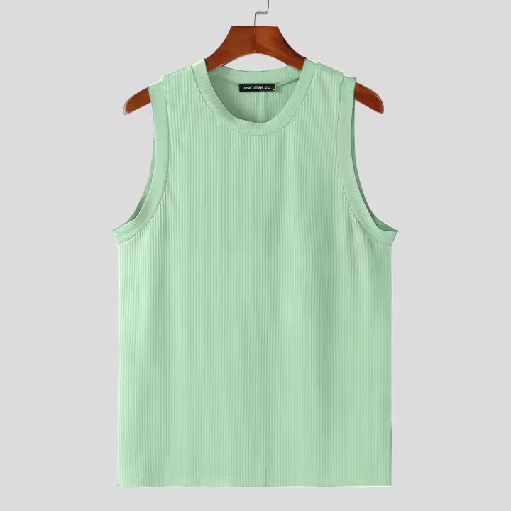  INCERUN Chalecos Sin Mangas Para Hombre Estilo Coreano 2024 Suéter Tejido Solido Casual Urban Fashion Tallas S-5XL - 1