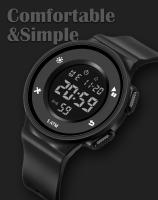 Reloj Digital Para Hombre LED Deportivo Reloj Militar Con Alarma Y Luz Luminosa Resistente Al Choque Y Al Agua Multifuncional Material De Correa De Silicona - details 4