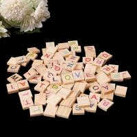 100X Azulejos De Madera Con Letras Y Números Colores Para Manualidades Juguete - details 5