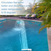 Kit De Fuente Para Piscina Con Cascada Y Rieles De Agua PVC Accesorios De Diversion Para Piscinas Tamaño 13.78*4.33*2.76inch - details 2