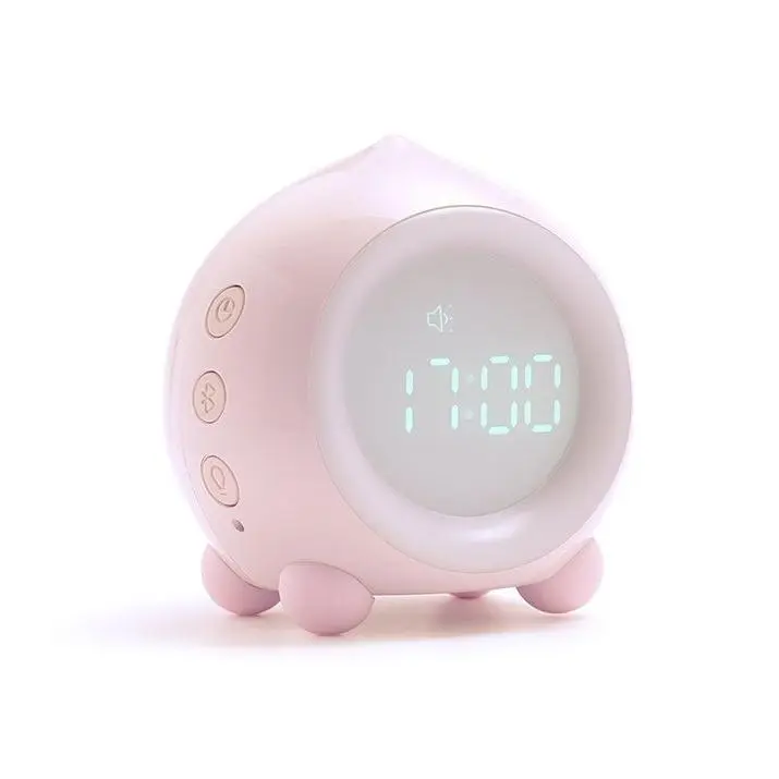 Children's Alarm Clock Light Up Digital Led Lamp Alarm Clock Night Light Girl Boys Day Night Child Adjustable Volume Snooze Usb Charging Alarm Clockbl - 1