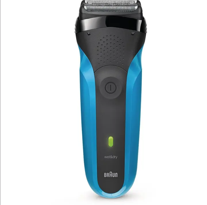 Braun S310BT Afeitadora recortadora barba de precisión Series 3 Shave&Style  Wet & Dry 30 min uso, color Negro y azul - 1