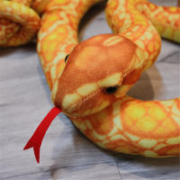 Juguete De Peluche Grande Serpiente Python Simulada 110/160CM Cojín Peluche Cobra Boa Regalo Para Niños Decoración Del Hogar Material Coton PP Unisex - details 16