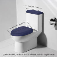 Juego De Cubierta De Inodoro Y Almohadilla De Bidé De Velours Elástico Resistente Al Desgaste Para Baño Universal - details 5