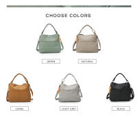 Bolso De Hombro Casual Para Mujer En Cuero Genuino Versátil Con Múltiples Bolsillos Y Correa Ajustable Bolso De Mano Para Comunicación Diaria - details 6