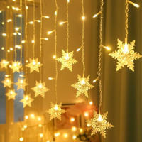 Lámpara De Navidad LED Para Decoración De Hogar Y Habitaciones Cadena De Luces De Navidad Para Cortinas Y Paredes Color Blanco Cálido - details 3
