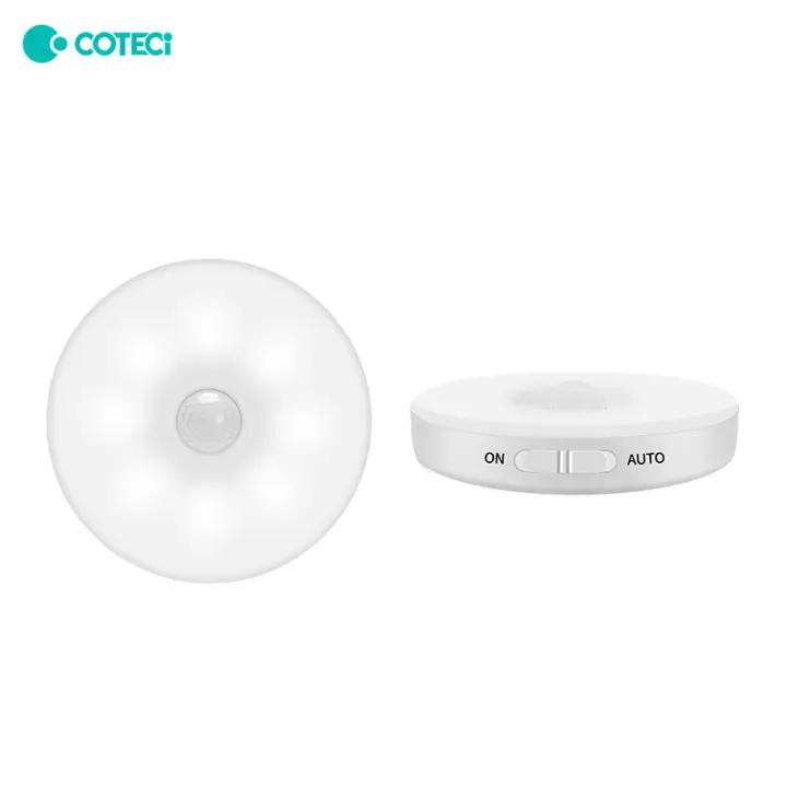 Lámpara De Noche Inteligente LED COTECi Con Sensor De Movimiento Recargable Y Inducción Magnética Para Pared Habitación Cocina - 1