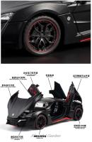 Coche De Colección LYKAN Hypersport a Escala 1:24 Con Sonido Y Luz Vehículo Metálico Para Niños Regalo De Navidad - details 4
