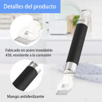 DESEOS Rallador de limón Family | Acanalador cítricos | Acero inoxidable | Mango antideslizante - details 0