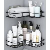 Estante De Pared Triangular Para Baño No Perforado Soporte De Almacenamiento Para Inodoro Y Lavabo Montado En La Pared - details 1