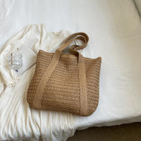 Bolso De Hombro Para Mujer De Paja Tejida De Lujo En Verano Capacidad Grande Casual Con Borla Bolso De Mano De Moda Para Playa Y Viaje - details 19