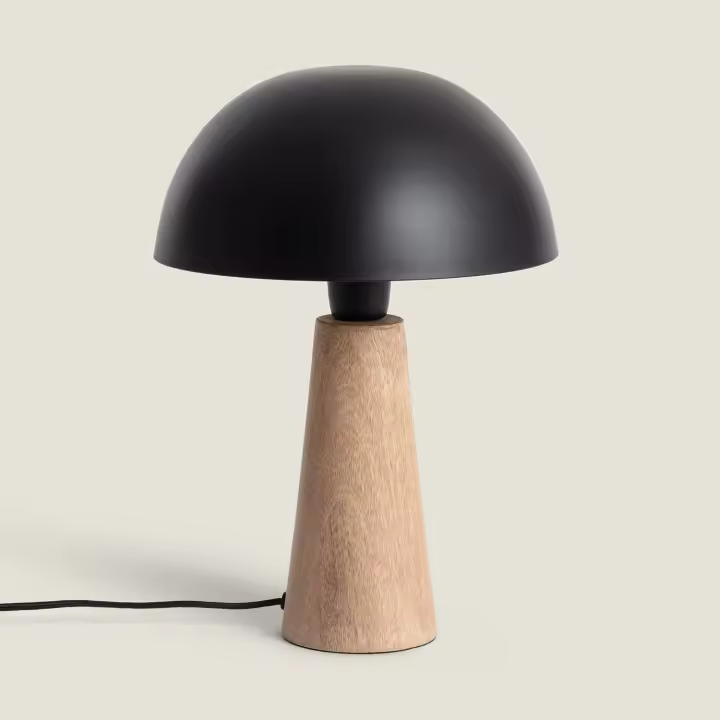 Ledkia Lámpara de Mesa Metal Kuttala Negro - 1