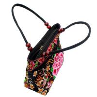 Bolso Pequeño Para Mujer Estilo Étnico Bordado En Lona Bolso De Mano Moda Con Cierre De Cremallera Doble Correa Versátil - details 11