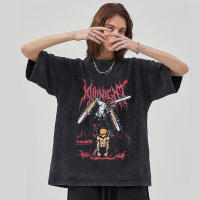 Camiseta Vintage Para Hombre Algodón Holgada Con Mangas Cortas Estampado Acido Camisetas Unisex Casual Transpirable - details 9