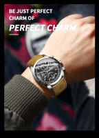 Reloj De Pulsera Para Hombre BINBOND Lujo Resistente Al Agua Cronógrafo Luminoso De Cuero Calidad Alta Reloj Casual De Cuarzo - details 7