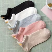 5 Pares De Calcetines Cortos Para Mujer Verano Delgados Con Patrón De Dibujos Animados Calcetines De Barco Para Mujer - details 1