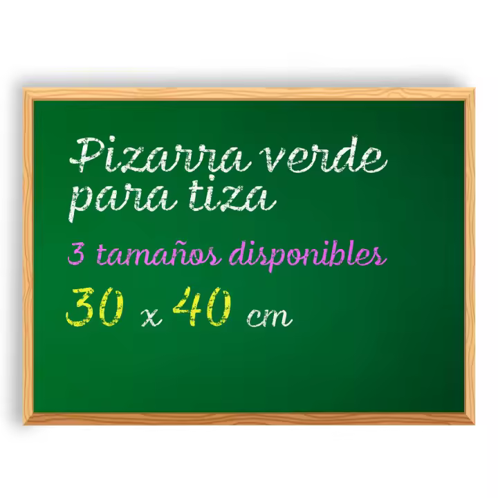 Pizarra Tiza, Pizarra Verde para Pared con Material de Montaje, Pizarra para Niños, Escuela y Hogar, Pizarra Tiza Pared ideal Aulas, Restauración y Vivienda - Ofituria (30x40) - 1