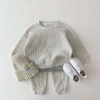 Conjunto De Ropa Para Bebé Niño Corea 2023 Conjunto De Dos Piezas Algodón Waffle Camiseta Sudadera + Pantalones Ajuste True Size - details 8