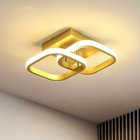 Lámpara De Techo Nórdica Creativa Para Pasillo Puerta Del Balcón Entrada Porche Dormitorio Cristal Moderna Simple Metal Dorado - details 3