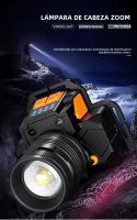 Linterna Frontal LED De Alta Potencia 50W Con Zoom Rotativo Y Batería Integrada Recargable Por USB Para Camping Pesca Y Excursionismo - details 0