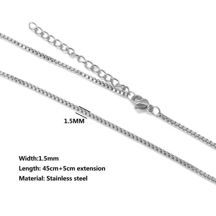 Cadena De Cobre Cruzada Y Ondulada Ajustable En Acero Inoxidable Platinado Dorado 45CM Con Cierre De Langosta Para DIY Y Joyería - 1