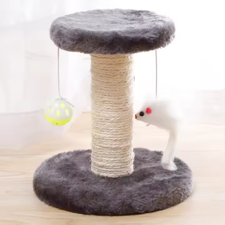 Marco De Juego Para Gatos Doble Capa Plataforma De Salto Divertida Herramienta De Madera Sisal Para Gatos Pequeños Casa - 1