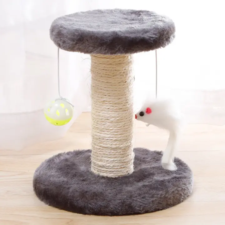 Marco De Juego Para Gatos Doble Capa Plataforma De Salto Divertida Herramienta De Madera Sisal Para Gatos Pequeños Casa - 1
