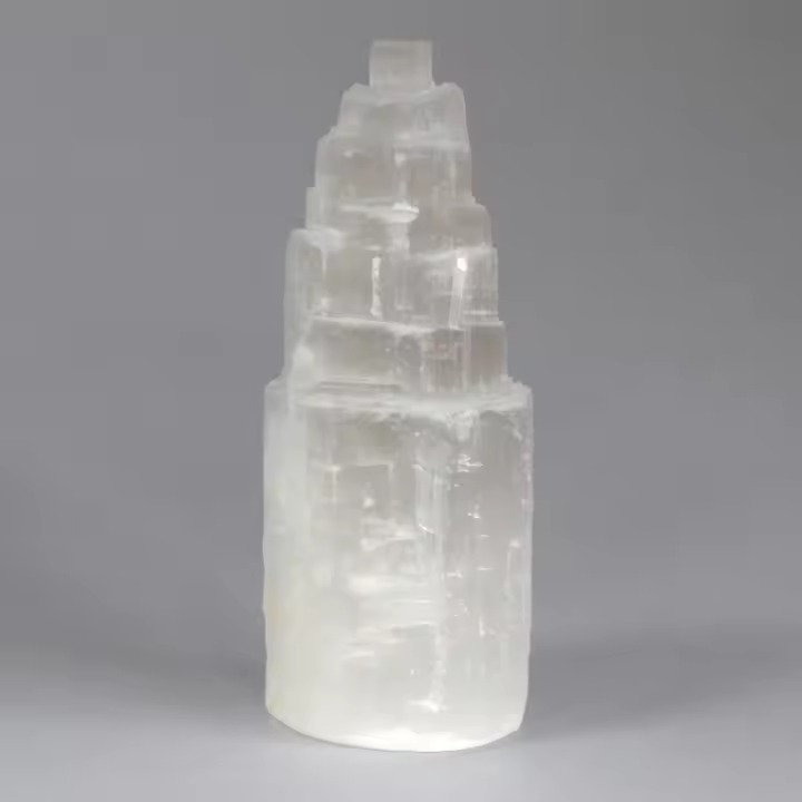 Torre de selenita natural - 10 cm - 1