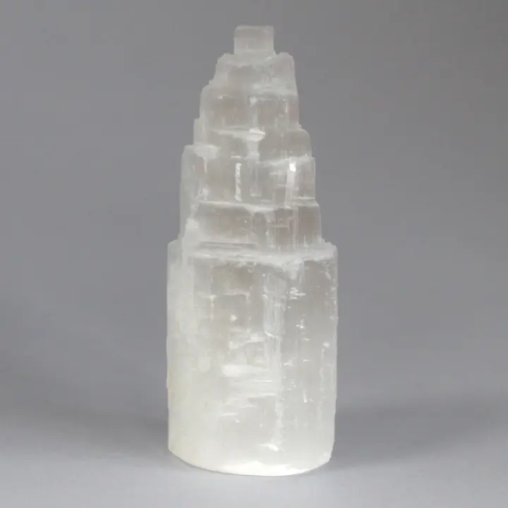 Torre de selenita natural - 10 cm - 1