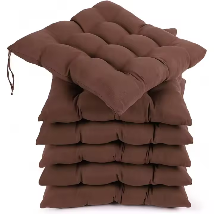 Tesosy Pack 2 Cojines para Sillas Decorativos 40x40cm con Correas de Sujeción y 9 Pespuntes, Fabricado en España - 1