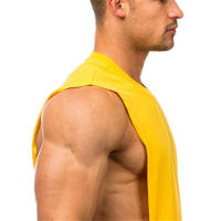 Top De Gimnasio Para Hombre Camiseta Sin Mangas De Algodón Estilo Deportivo Casual Para Verano Color Negro Blanco Azul Gris Rojo Amarillo Tallas M L XL XXL - details 18